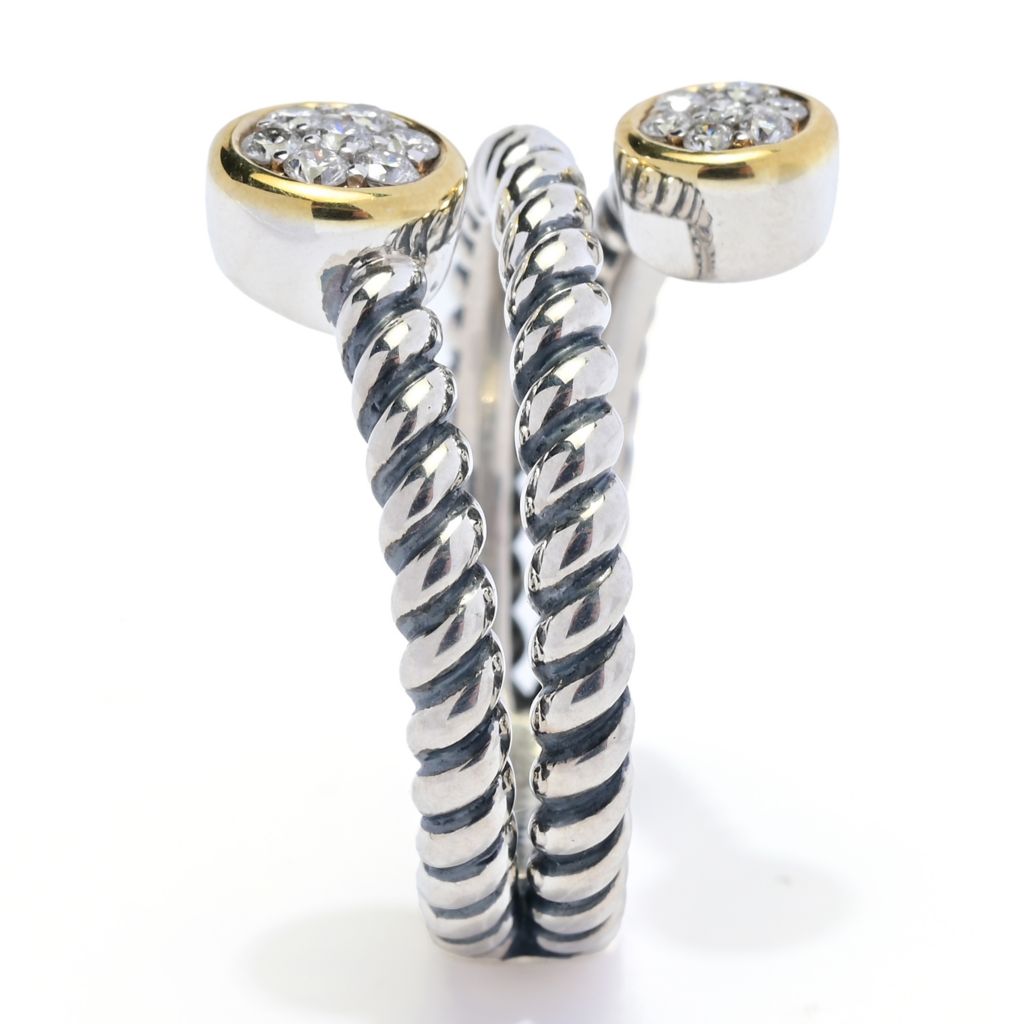 Melodia Diamonds 18K Vermeil 0.23ctw Cultured Diamond Wrap Around Ring