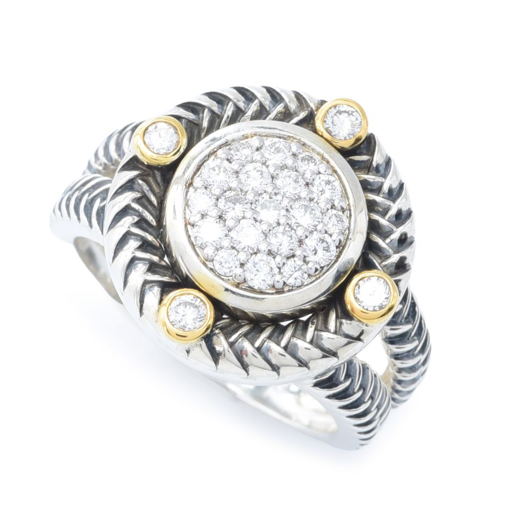 Melodia Diamonds 18K Vermeil 0.48ctw Round Lab Grown Diamond Cluster Ring