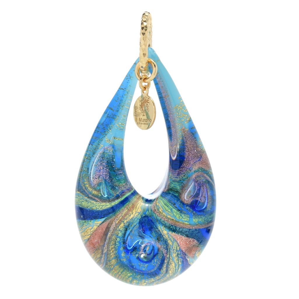 Il Murano di Francesca Choice of Color Murano Glass Teardrop Pendant
