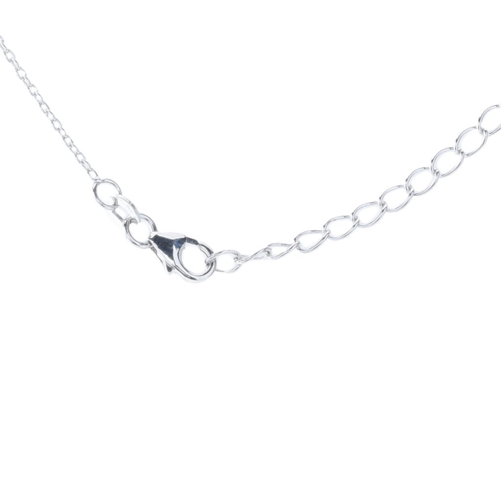 Gem Treasures 10x8mm Ethiopian Opal & White Zircon Pendant w/ Chain