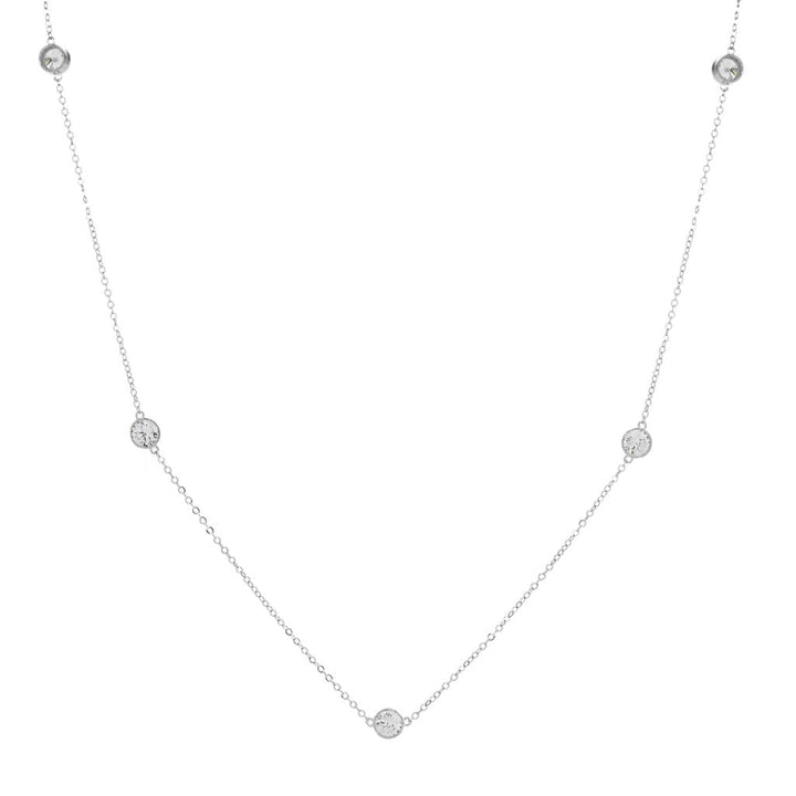 Brilliante 5.88 DEW Simulated Diamond Station Forzatina Necklace