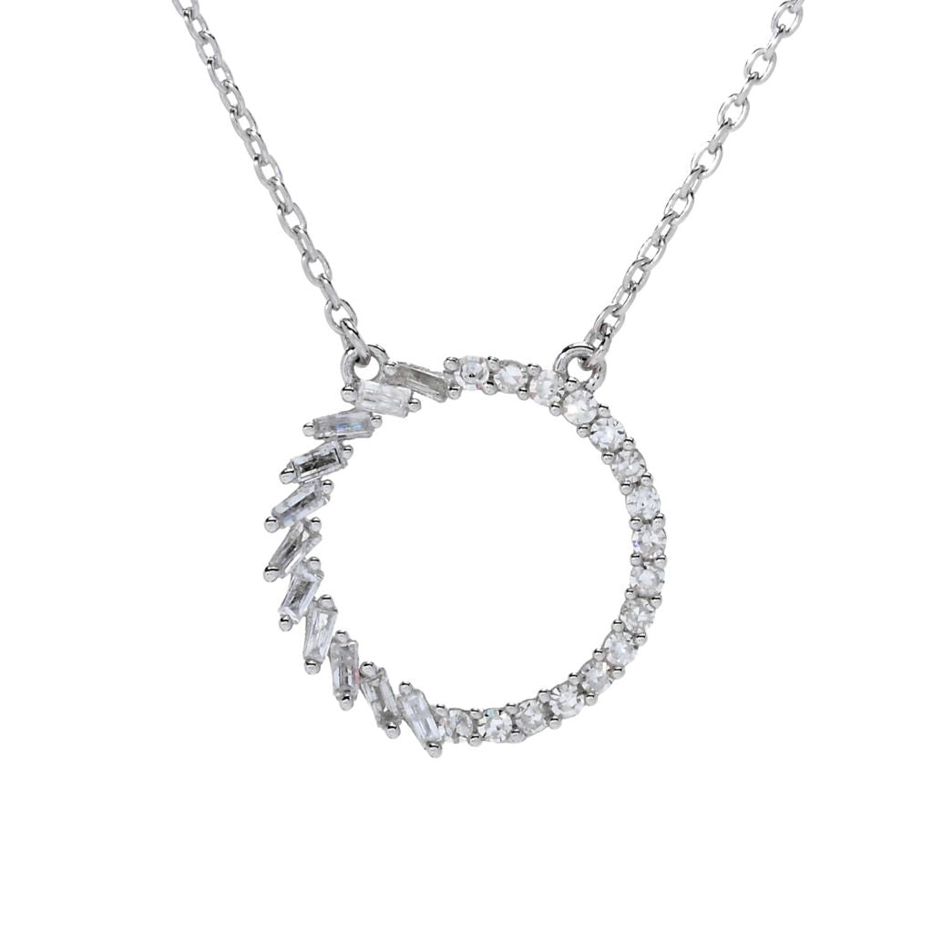 Diamond Treasures 0.30ctw Diamond Eternity Pendant w/ Chain