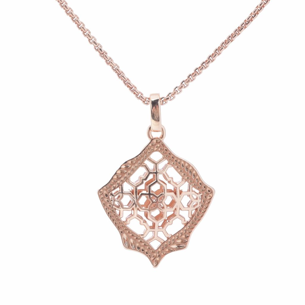Kendra Scott Rose-tone "Kasey" Filigree 28" Necklace