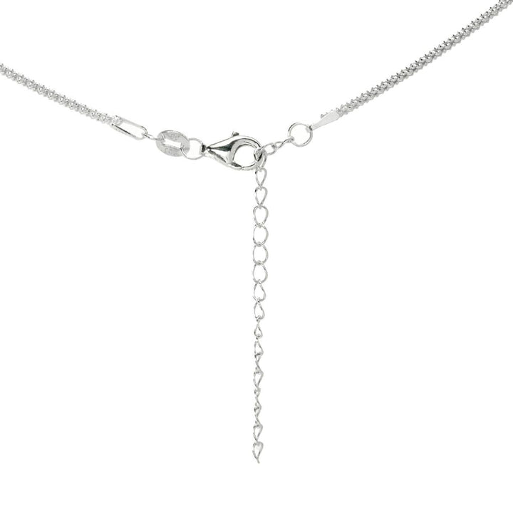 Southwest Elements Sterling Silver 25x18mm White Buffalo East-West Necklace