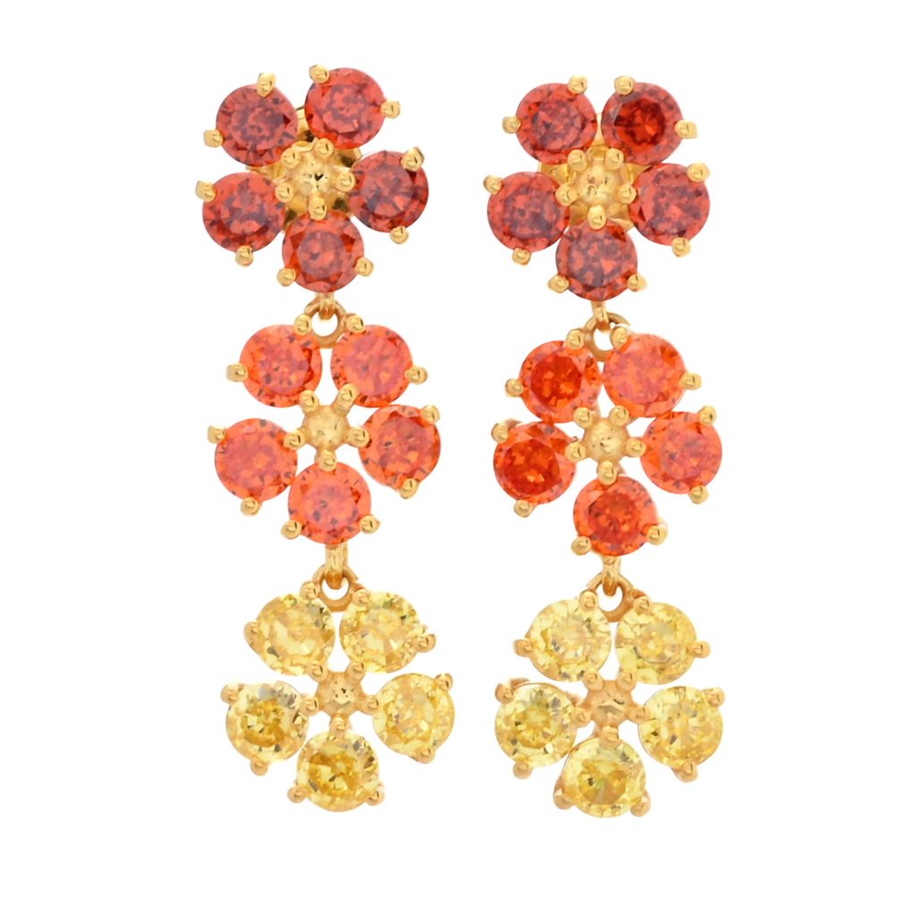 "Color Crush" Simulated Gemstone Flower Cluster Earrings