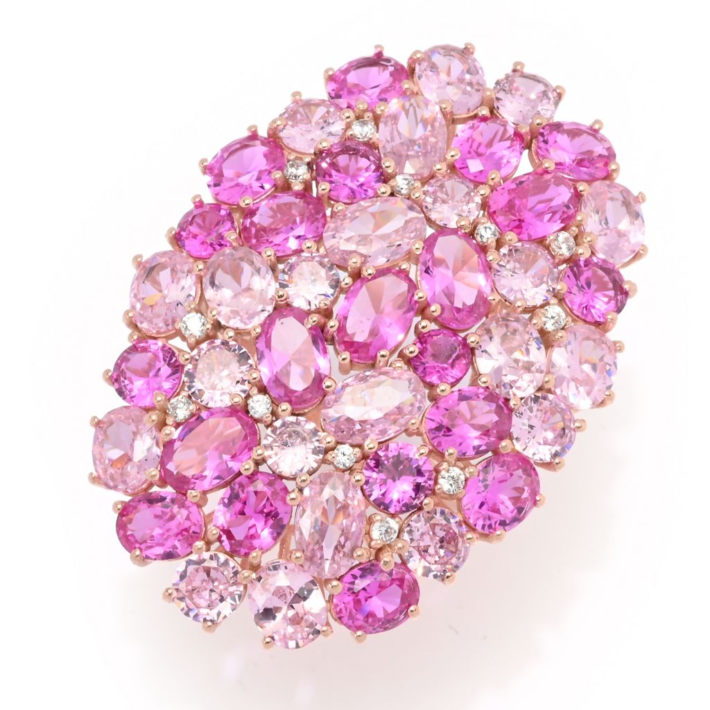 "Color Crush" Simulated Gemstone Elongated Cluster Ring