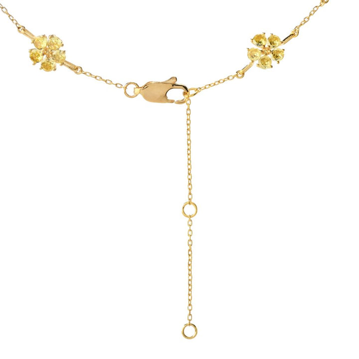 "Color Crush" Simulated Gemstone Flower Cluster Necklace