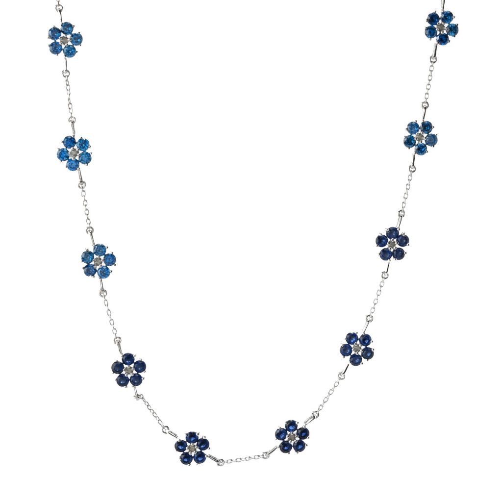 "Color Crush" Simulated Gemstone Flower Cluster Necklace