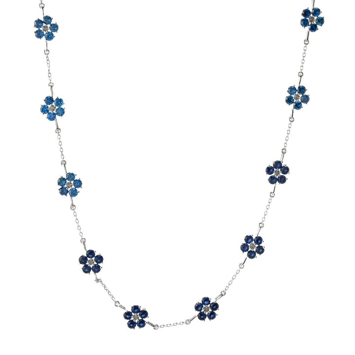 "Color Crush" Simulated Gemstone Flower Cluster Necklace