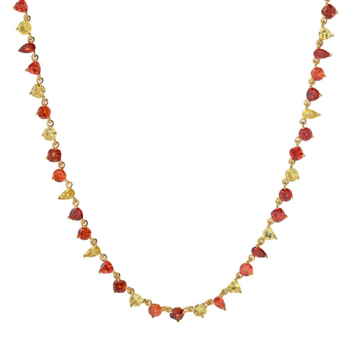 "Color Crush" Simulated Gemstone 18" Tennis Necklace
