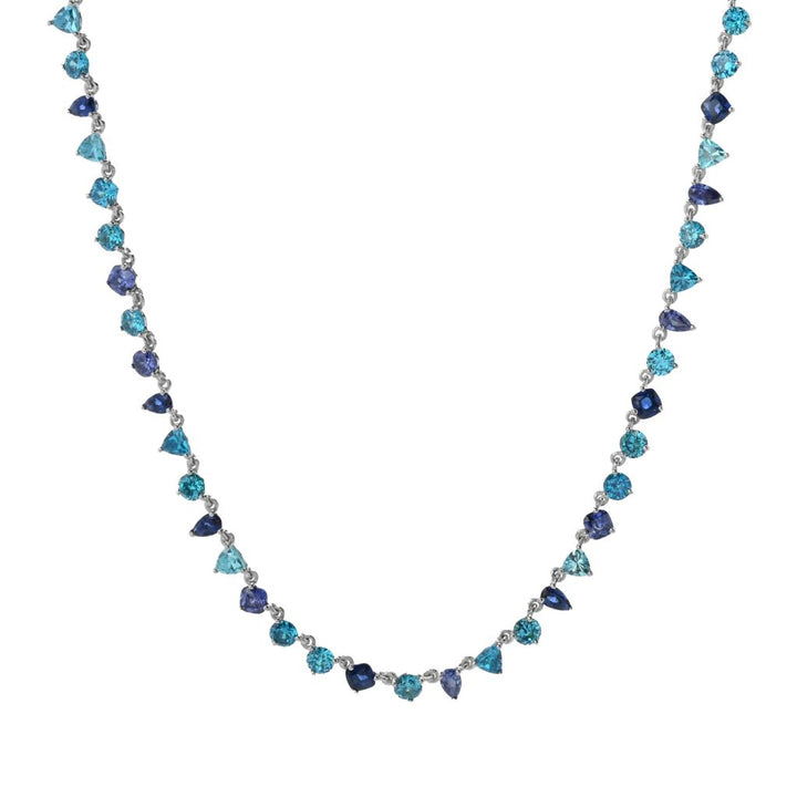 "Color Crush" Simulated Gemstone 18" Tennis Necklace