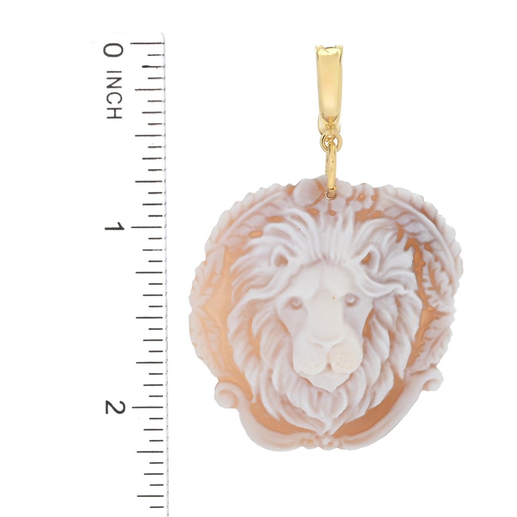 Cameo Italiano "Elysse" Choice of Jungle Animal Shell Cameo Enhancer Pendant