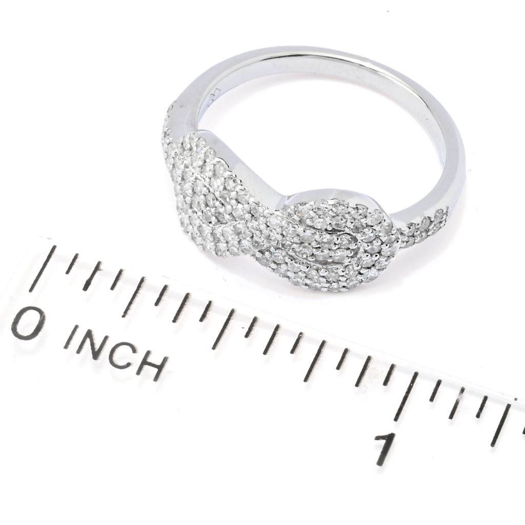 Diamond Treasures Sterling Silver 0.60ctw Diamond "Infinity" Ring