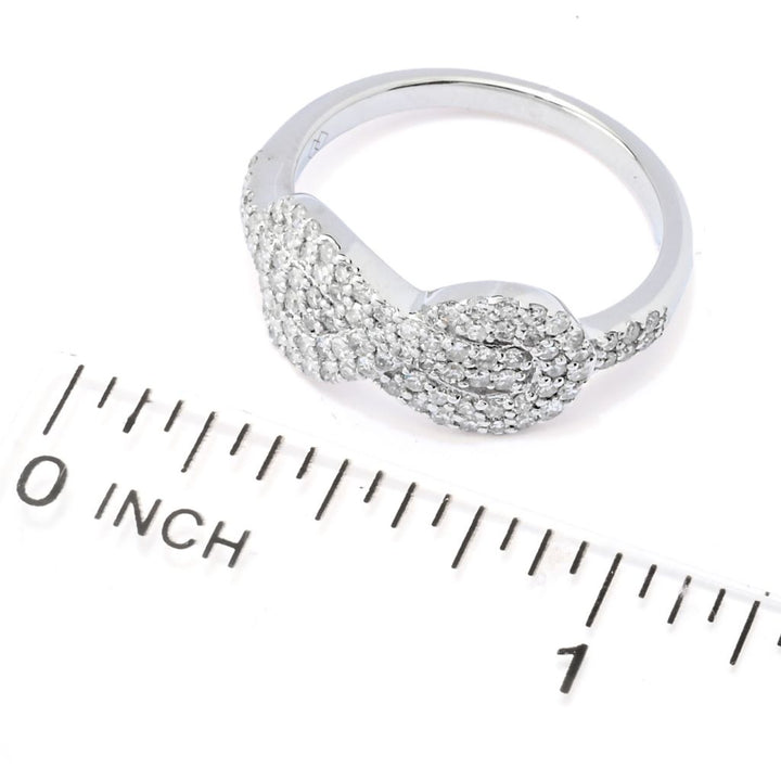 Diamond Treasures Sterling Silver 0.60ctw Diamond "Infinity" Ring