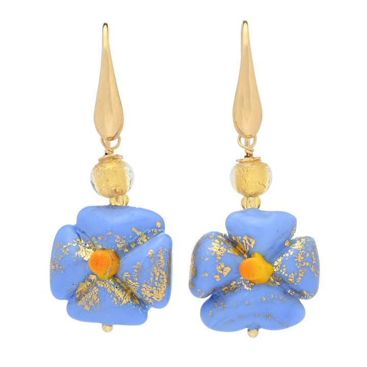 Il Murano di Francesca Murano Glass Flower 1.75" Drop Earrings