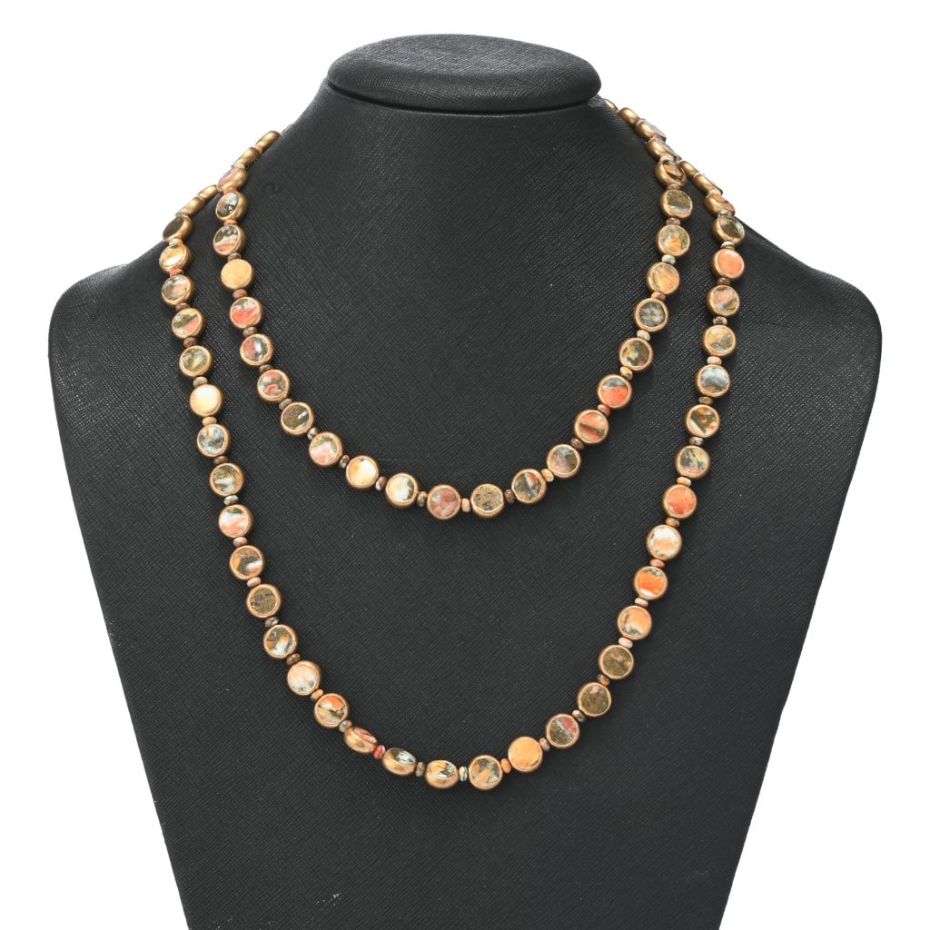 Southwest Elements Sterling Silver Choice of Gemstone Coin & Gem Bead Necklace