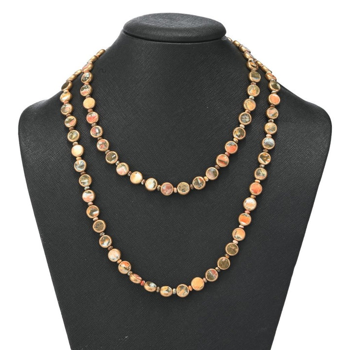 Southwest Elements Sterling Silver Choice of Gemstone Coin & Gem Bead Necklace