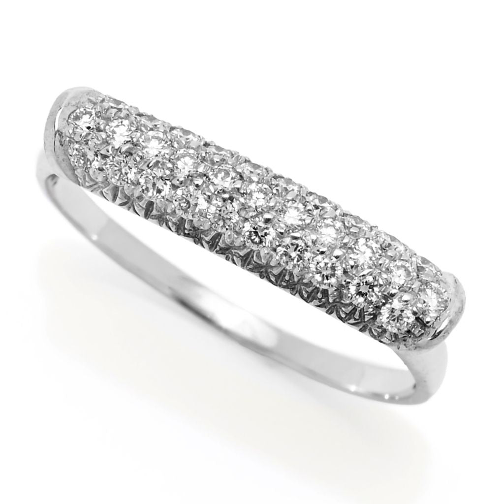 Sonia Bitton Galerie de Bijoux 14K Gold 0.31ctw Diamond Pave Barrel Ring