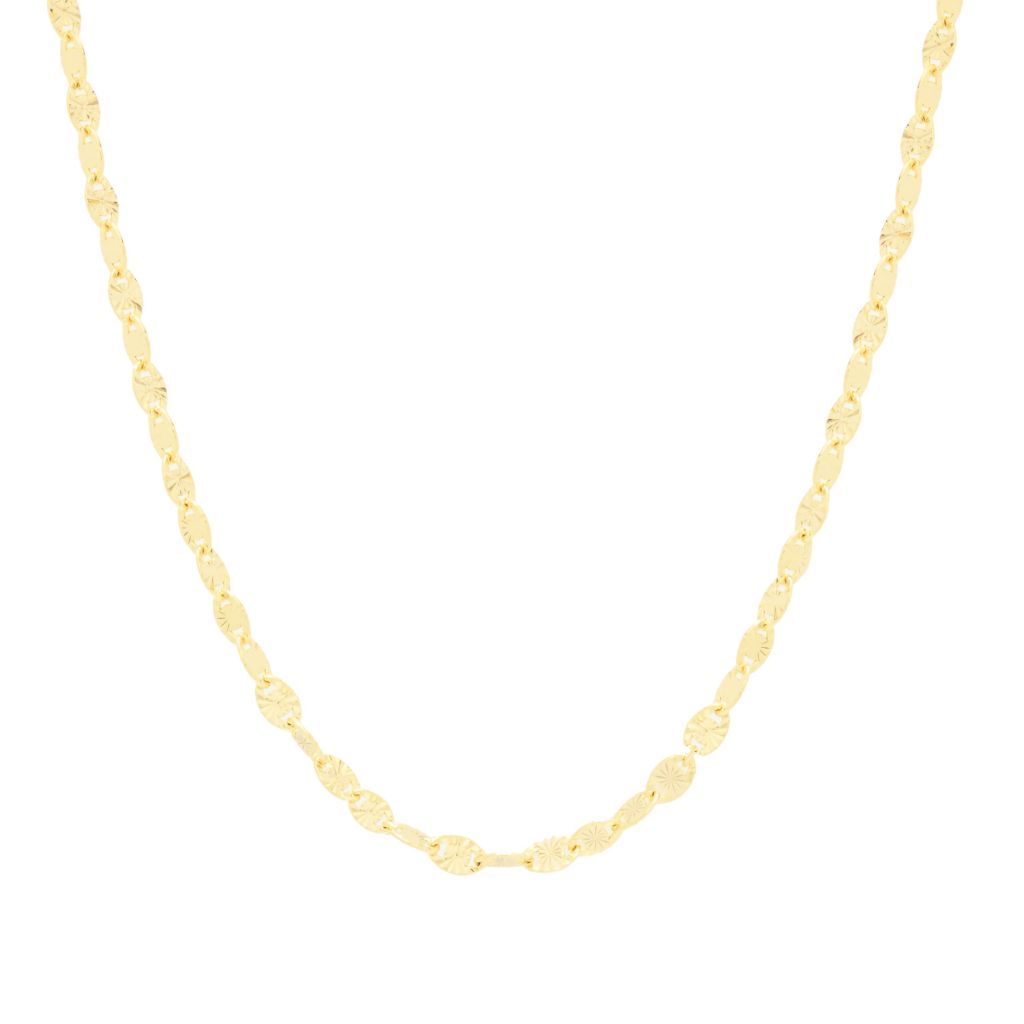 Toscana Italiana Choice of Plating & Length Diamond Cut "Stellata" Link Necklace