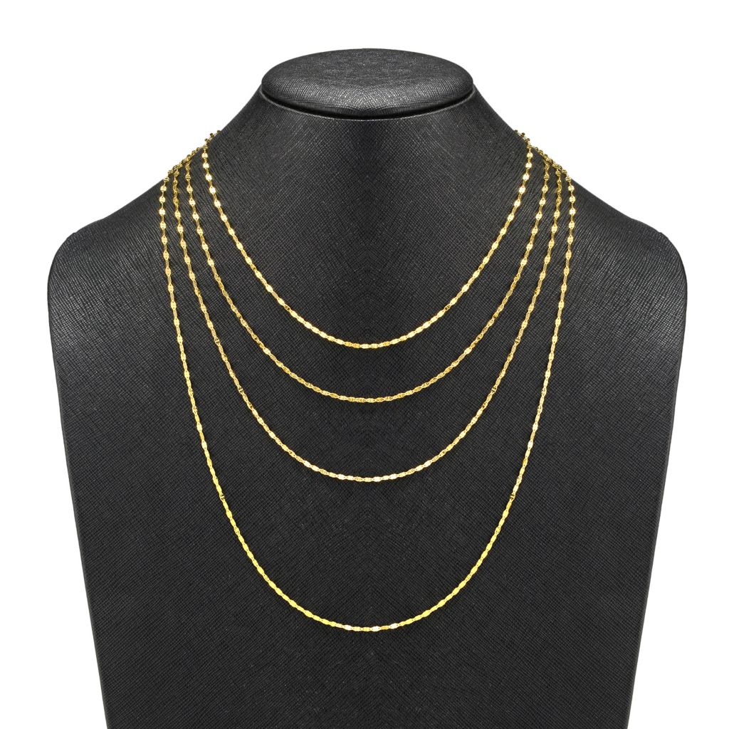 Stefano Oro 14K Gold "Clover Petali" Chain Necklace
