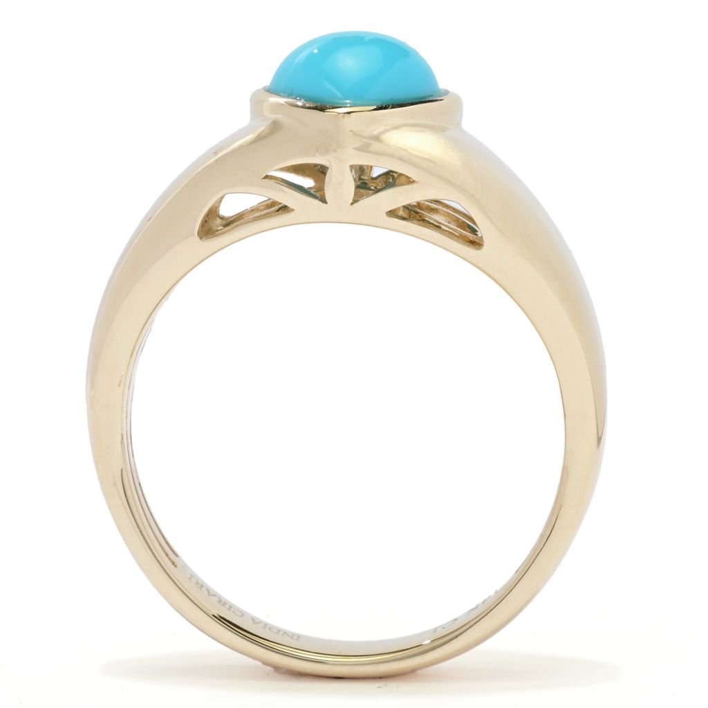 CIRARI 14K Gold Polished 7mm Heart Shape Turquoise Ring, 4.0 grams