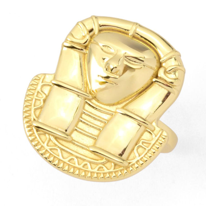 Passport to Egypt 18K Gold Plated Polished Pharaoh Ring