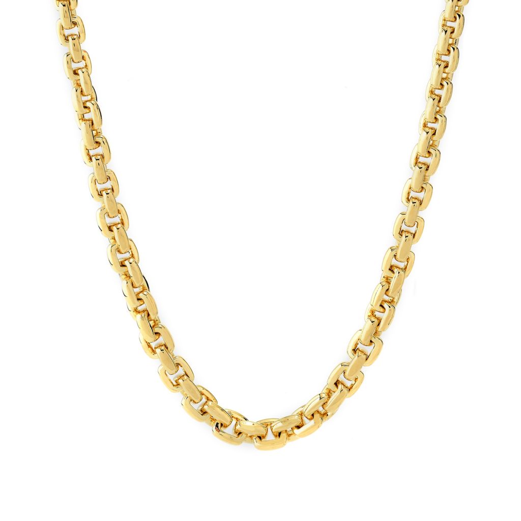 VOGA Collection 18K Gold Electroform Choice of Length Box Link Necklace