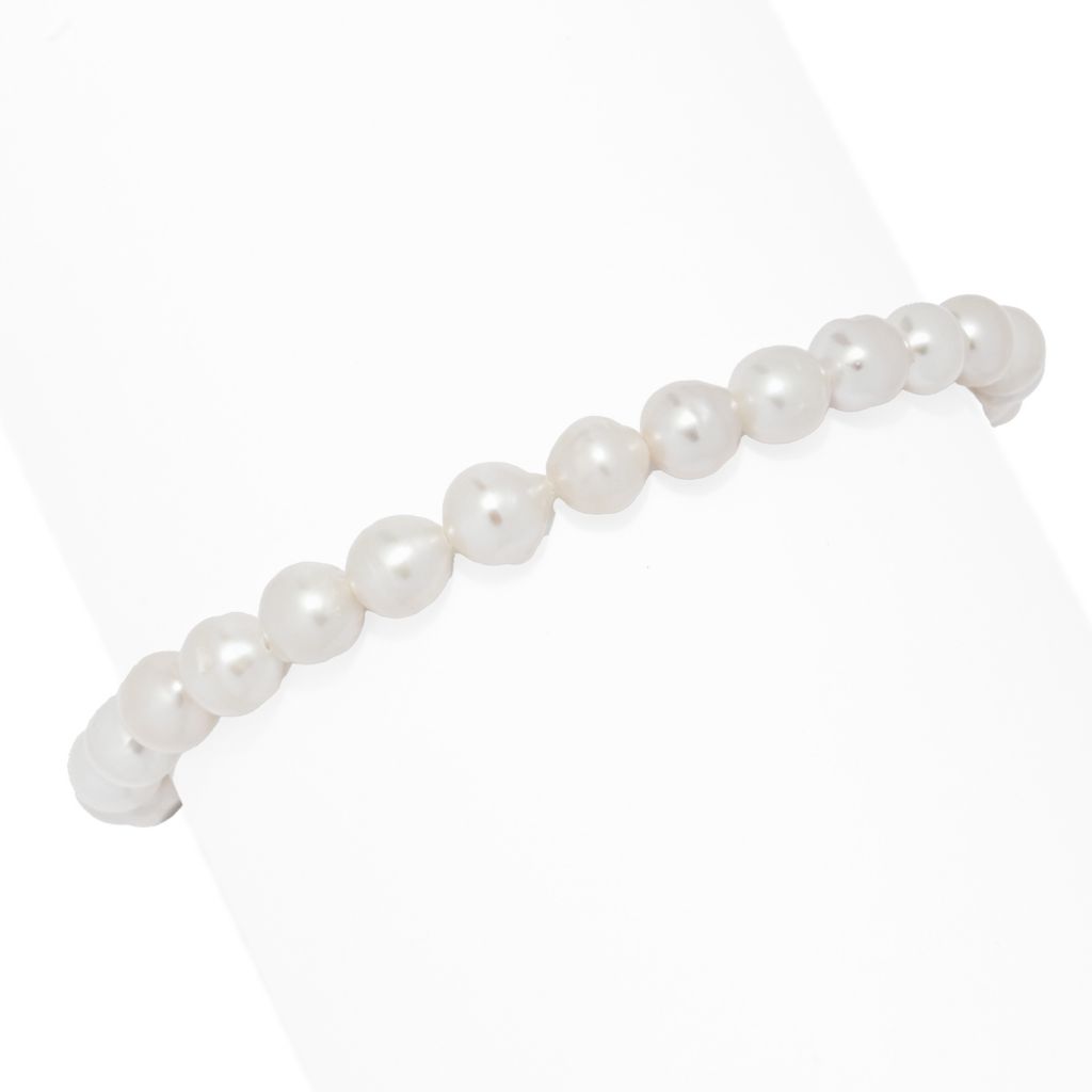 Perlaviva 18K Gold Plated 6-6.5mm Baroque Cultured Pearl Bracelet