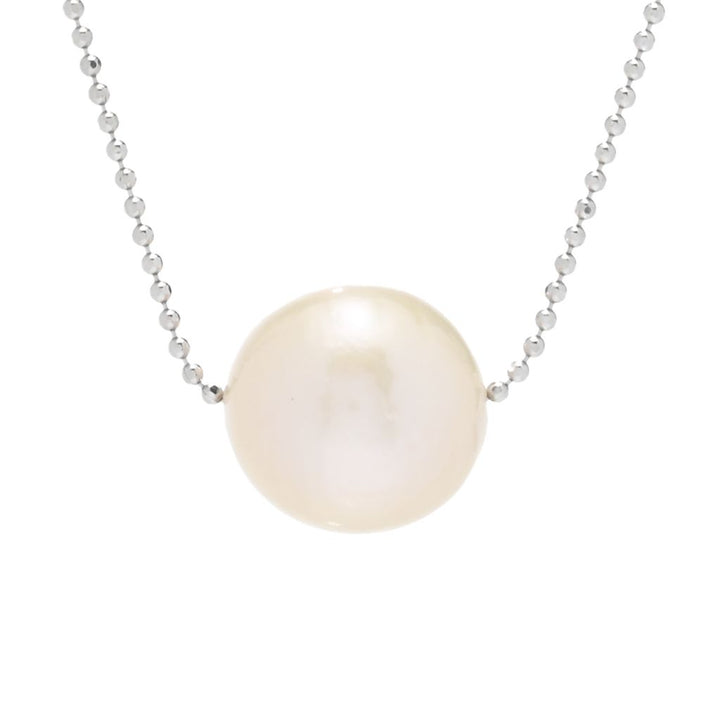 Perlaviva Sterling Silver 11-12mm Champagne Cultured Pearl 18" Sliding Necklace