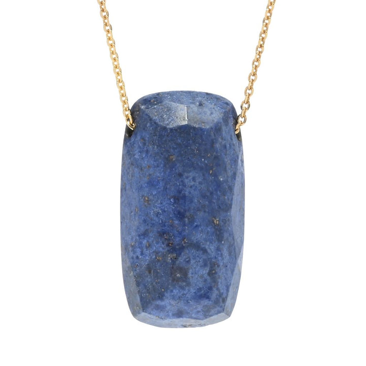 Verona Gioielli 18K Gold Plated Choice of Color 25x13mm Quartz Pendant w/ Chain