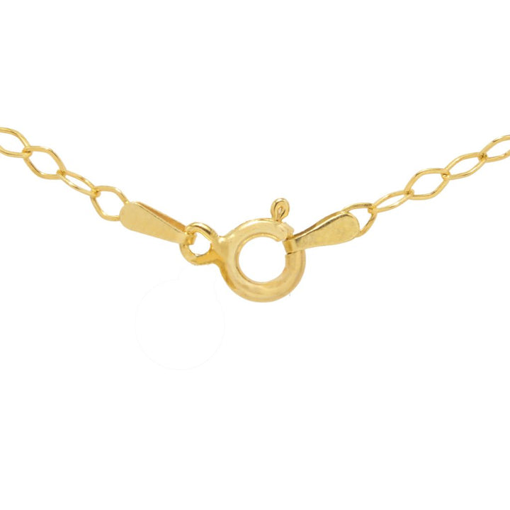 Verona Gioielli 18K Gold Plated 12x8mm Black Onyx Cross Pendant w/ Chain