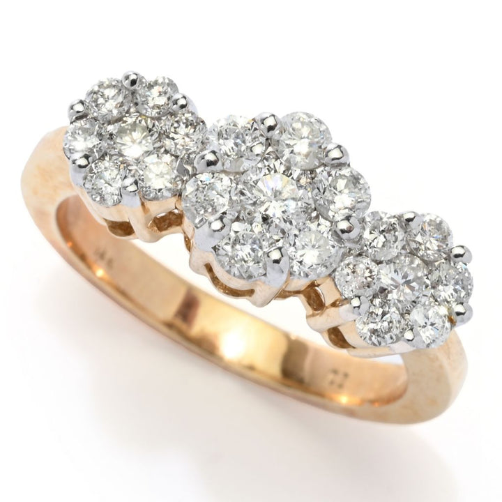 14K Gold Polished 1.00ctw Round Diamond Ring, 4.5 grams