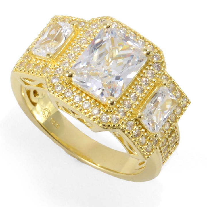 Brilliante Choice of Plating 4.11 DEW Simulated Diamond Halo Ring