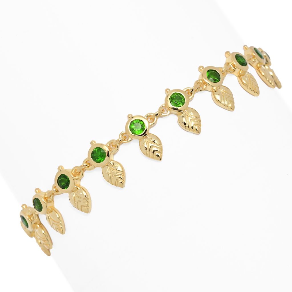 Passport to India 2.60ctw Chrome Diopside Mango Leaf Line Bracelet