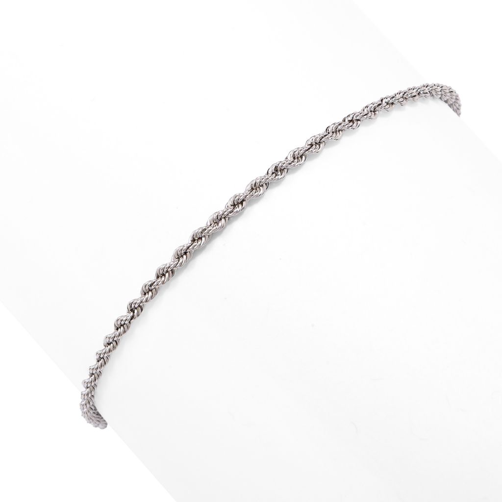 Stefano Oro 14K Gold Semi-Solid Choice of Size "Raffinato Rope" Chain Bracelet