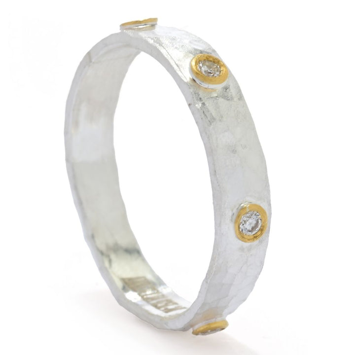 Anatolia by Cevherun 24K Gold Accented 0.12ctw Diamond Studded Ring