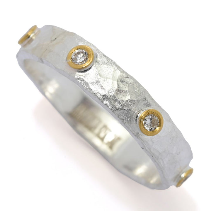 Anatolia by Cevherun 24K Gold Accented 0.12ctw Diamond Studded Ring