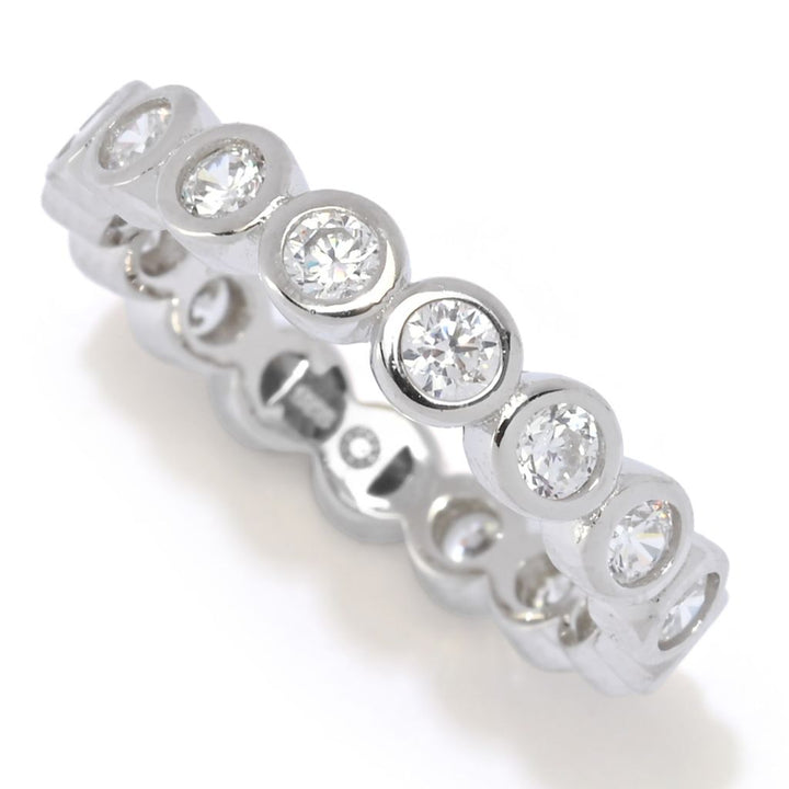 Brilliante Choice of Plating 1.95 DEW Simulated Diamond Eternity Band Ring