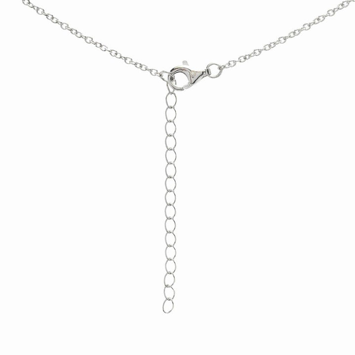 Brilliante Platinum Plated 12.00 DEW Simulated Ruby & Diamond Pendant