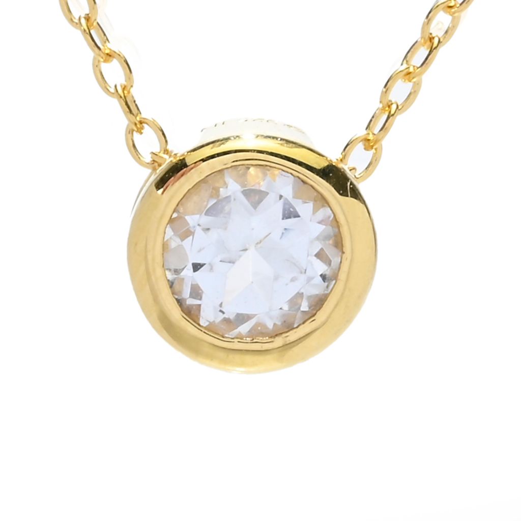 Cocci Collection 18K Gold Plated 5mm Birthstone "Beloved" Charm Necklace