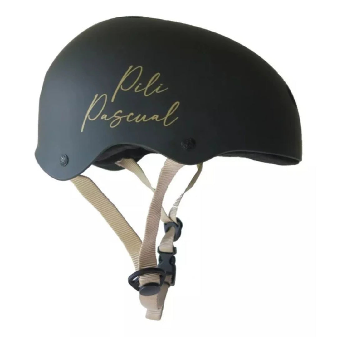 Hero PILI Helmet Black Matte w/Tan Straps Size Large