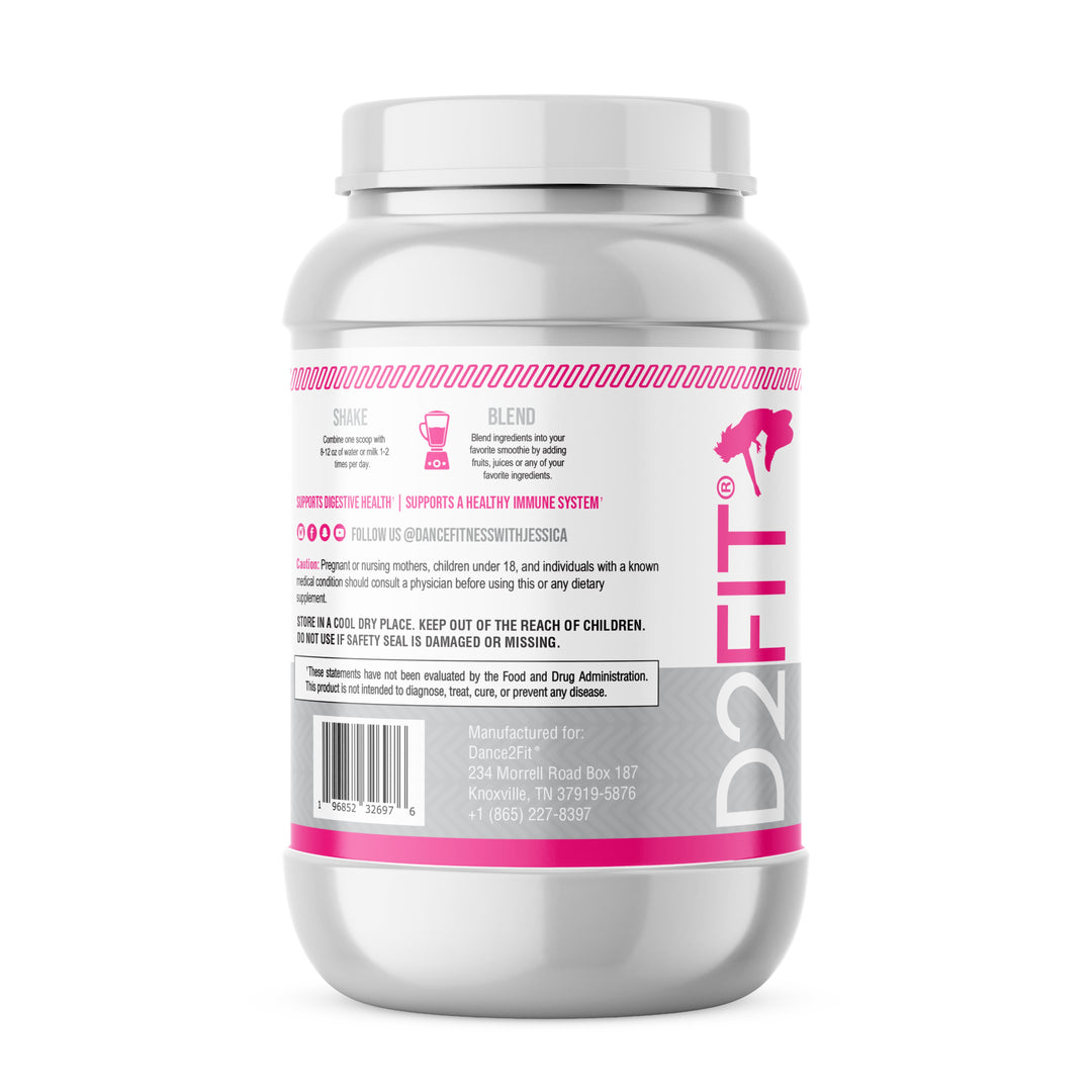 D2Fit (by Jessica Bass) Women's Time Release Protein Blend, 4 Sources of Protein Net Wt. 2.2 lb. (1kg) Dietary Supplement  Servings Per Container: Approx. 30