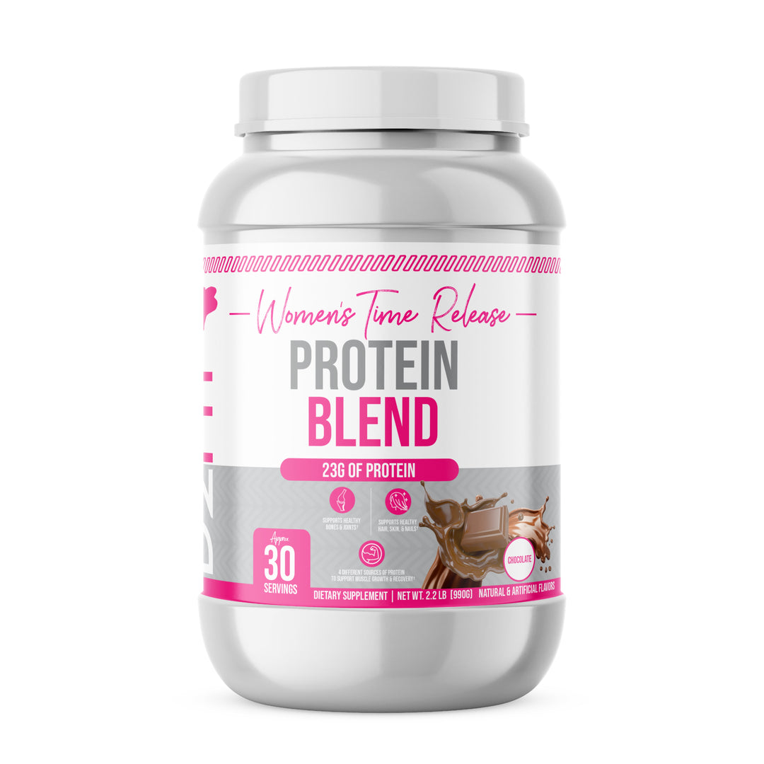 D2Fit (by Jessica Bass) Women's Time Release Protein Blend, 4 Sources of Protein Net Wt. 2.2 lb. (1kg) Dietary Supplement  Servings Per Container: Approx. 30