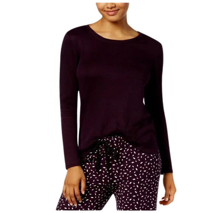 Alfani Women's Scoop Neck Sleepwear Pajama Top Black Size 2-Extra Large