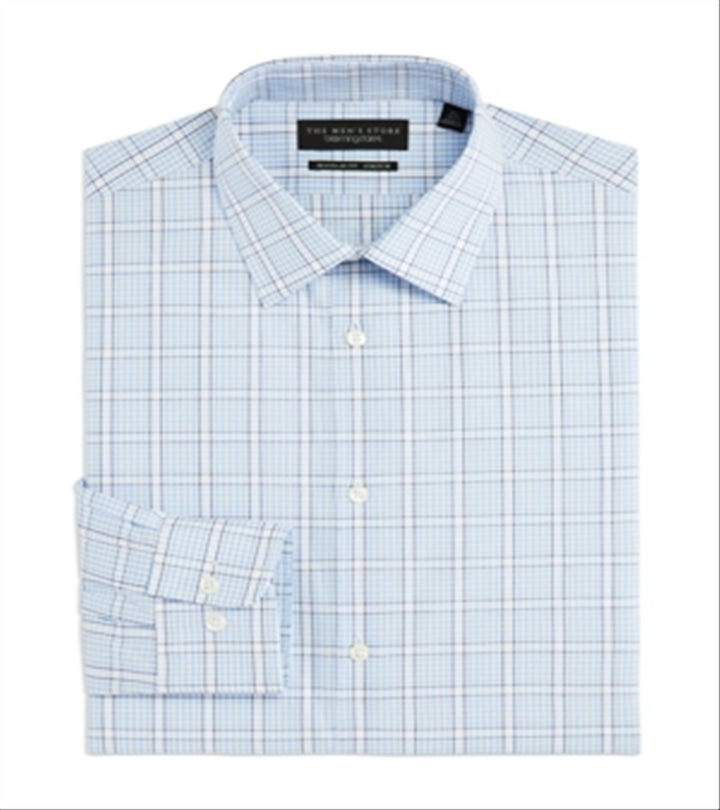 The Men's Store at Bloomingdale's Cotton Stretch Check Regular Fit Dress Shirt 16.5x34-35