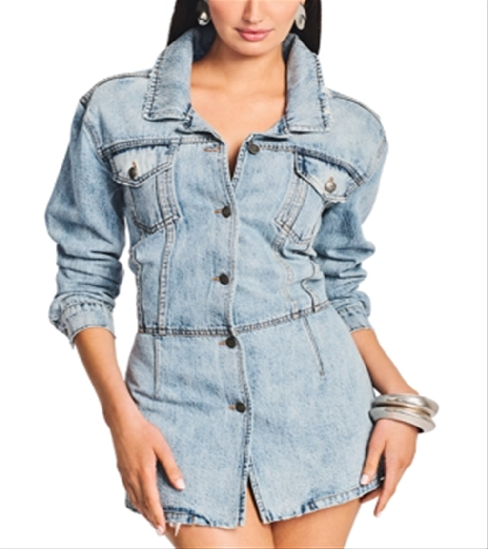 Ser.o.ya Laura Denim Shirt Dress Size Medium