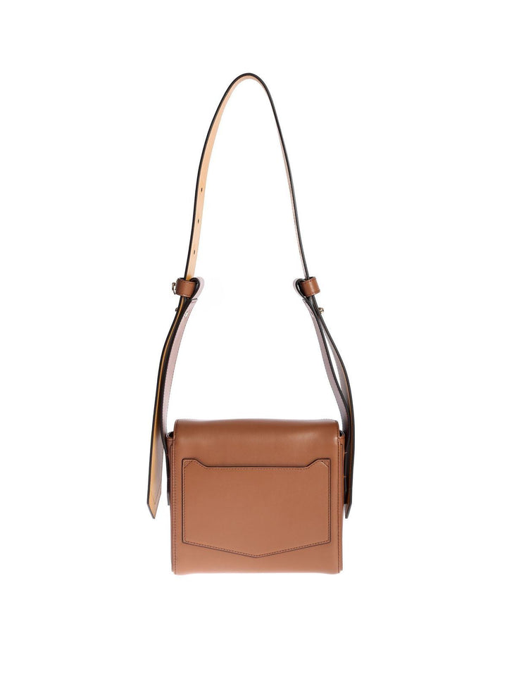 Givenchy Small Eden Stitched Leather Shoulder Bag Brown