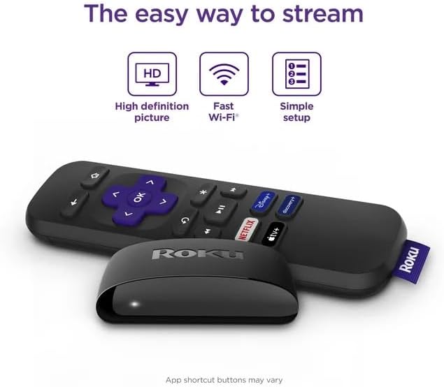 Roku - Express | Streaming Media Player with Standard Remote (no TV controls) - Black