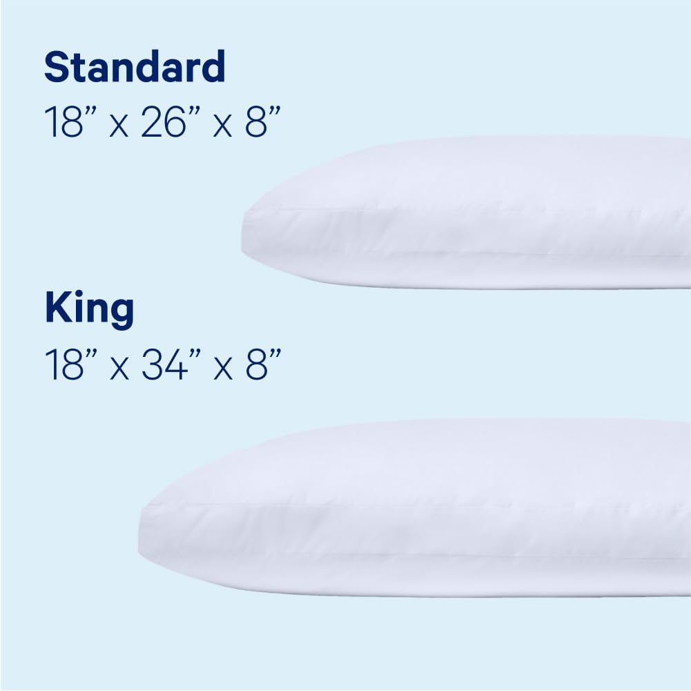 Casper Sleep Essential Pillow for Sleeping, King, White