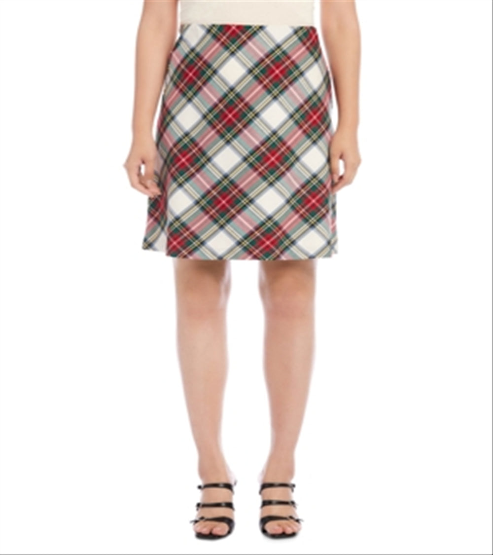 Karen Kane Bias Cut Plaid Pencil Skirt Multi Size Large